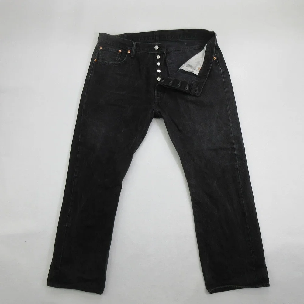 Levi's 501 Original Fit Men's Jeans Size 40x30 Black Straight Leg Denim